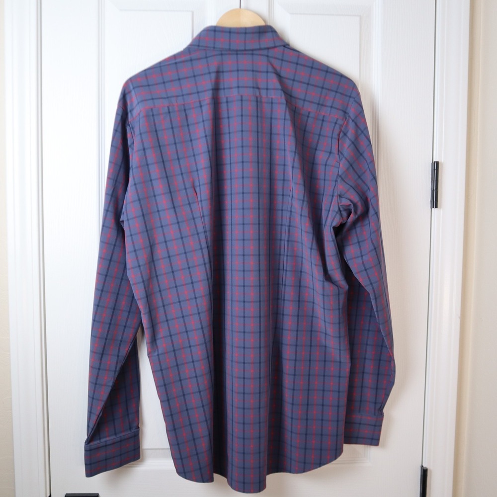 Mizzen + Main Leeward Button Up Long Sleeve Dress Shirt Mens XL Plaid USA - Picture 3 of 3